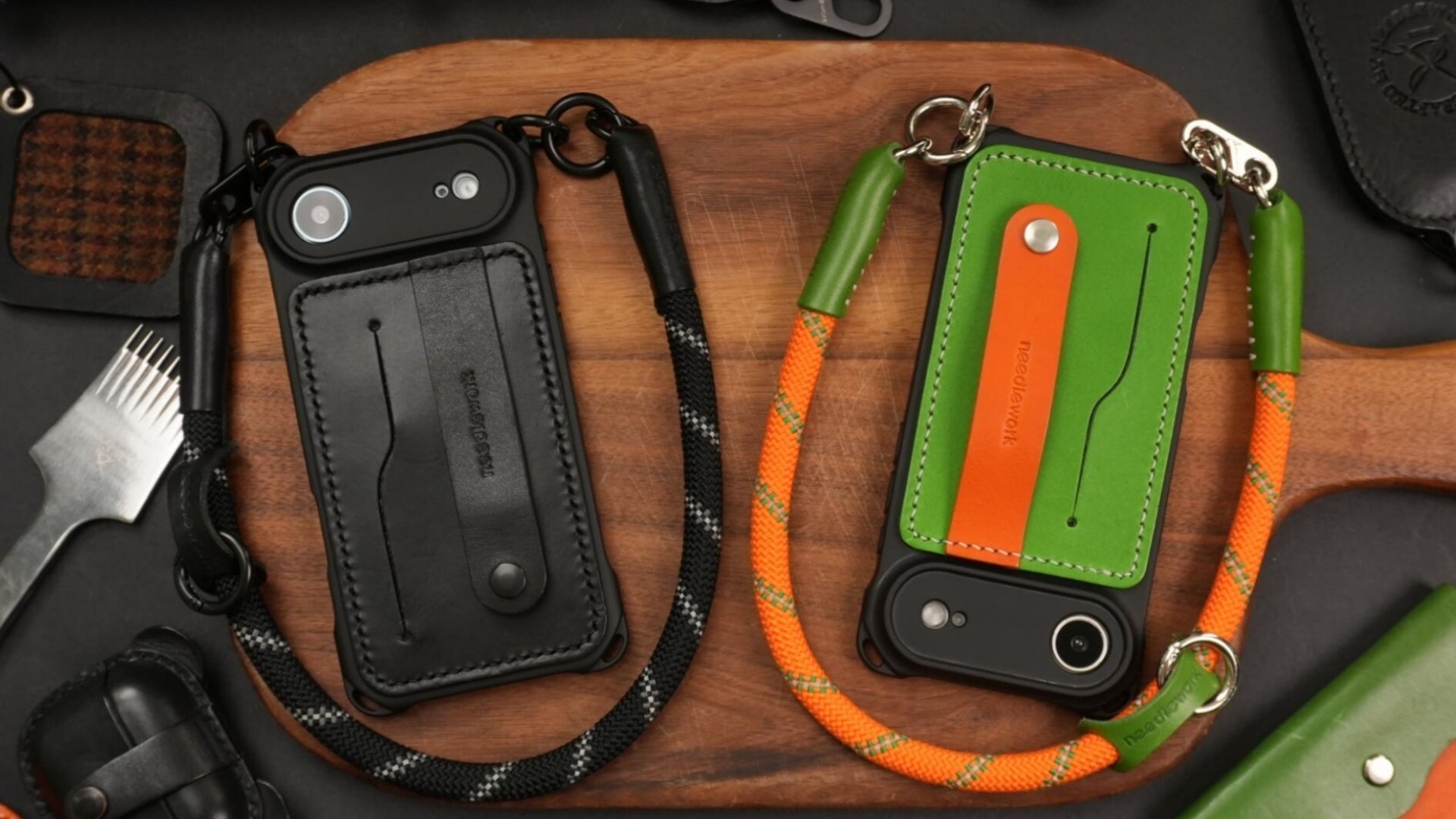 Handmade Top-Grain Leather Accessory Sets by NEEDLEWORK: Elevate Your Style with Matching Phone Cases, AirPods Cases & Card Holders