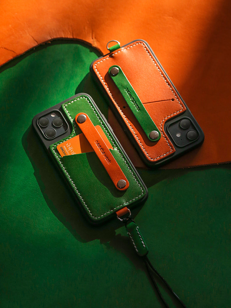NEEDLEWORK Leather card holder phone case for iPhone 11-16