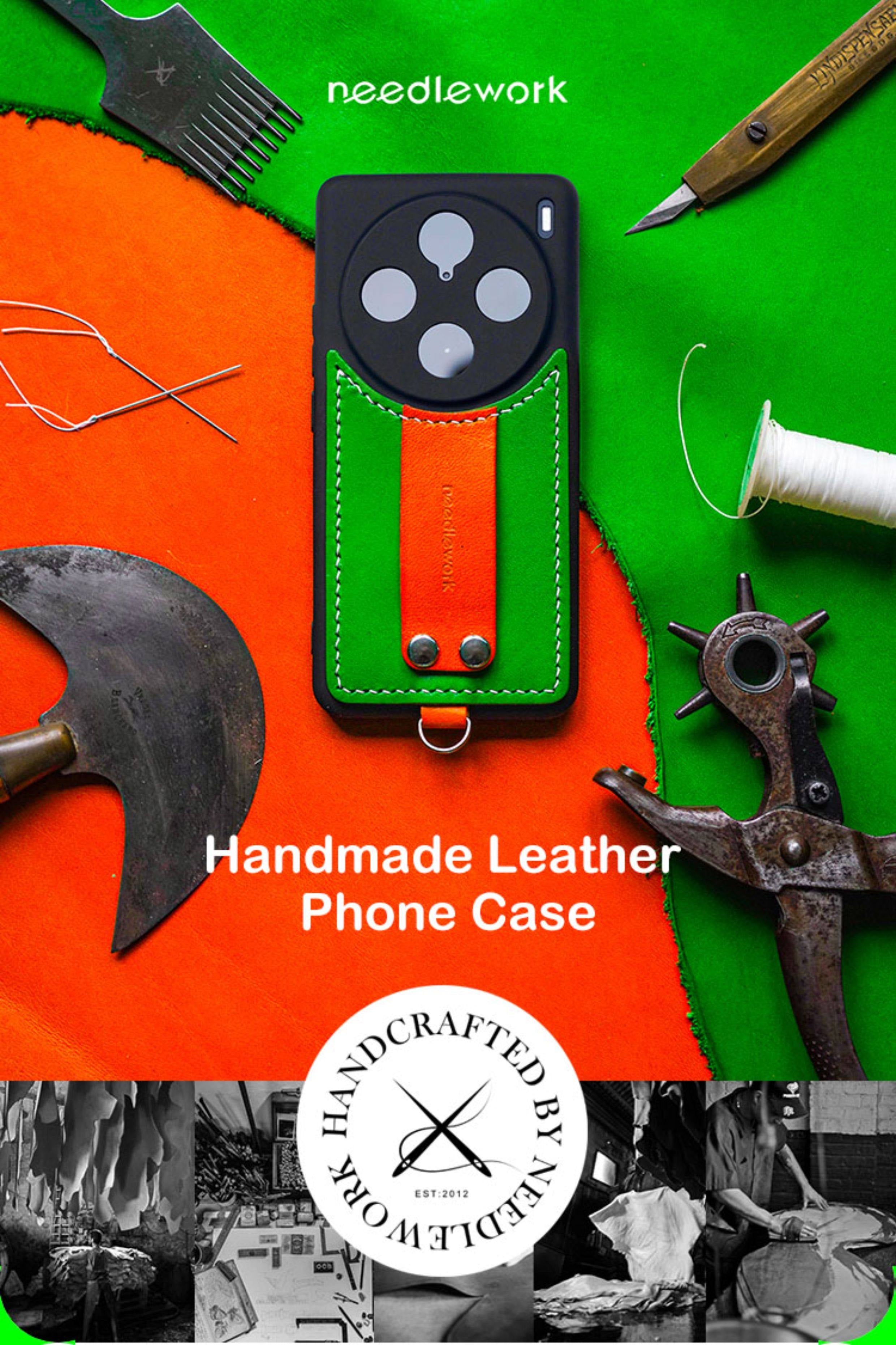 NEEDLEWORK Leather hanging neck strap phone case for vivo X200/X300/Pro