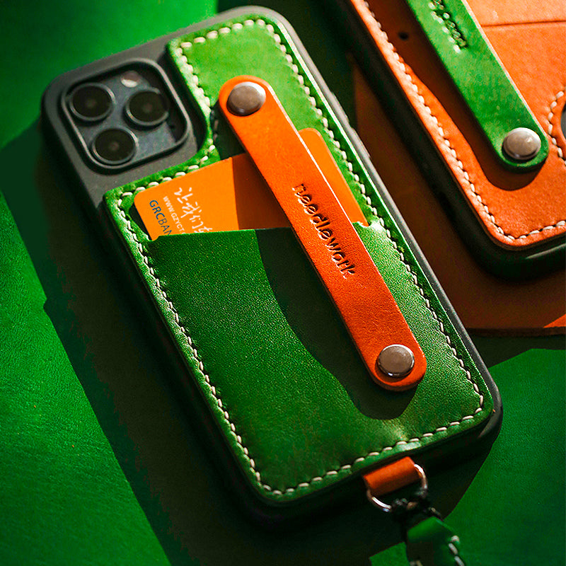 NEEDLEWORK Leather card holder phone case for iPhone 11-17