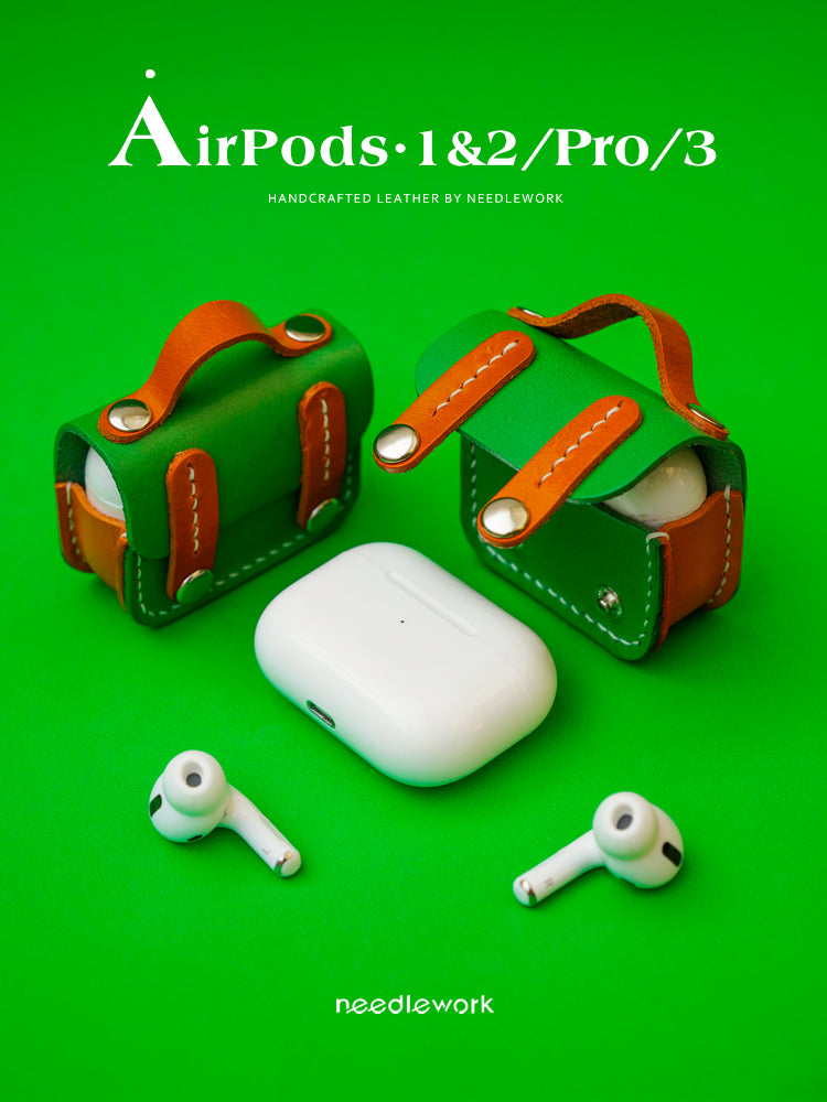 NEEDLEWORK Leather AirPods Cases British Postman Style