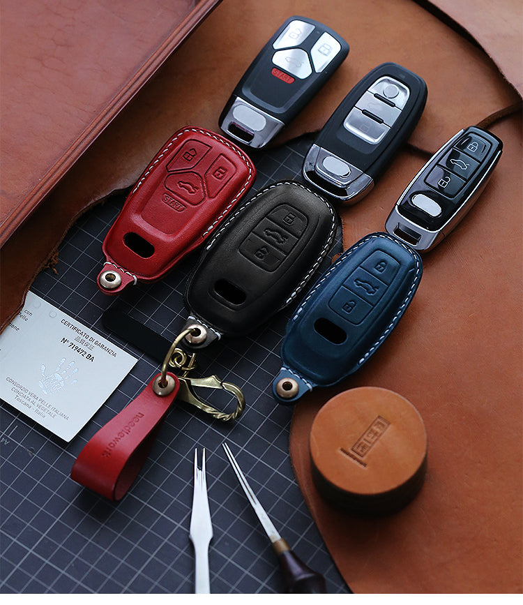 NEEDLEWORK Leather Car Key Cases for Audi Q2L/A2L/A4L/A5/Q5L/A6L Car