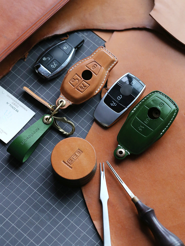 NEEDLEWORK Leather Car Key Cases for Mercedes-Benz Maybach