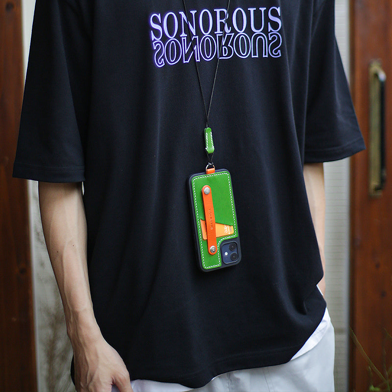 NEEDLEWORK Leather card holder phone case for iPhone 11-17