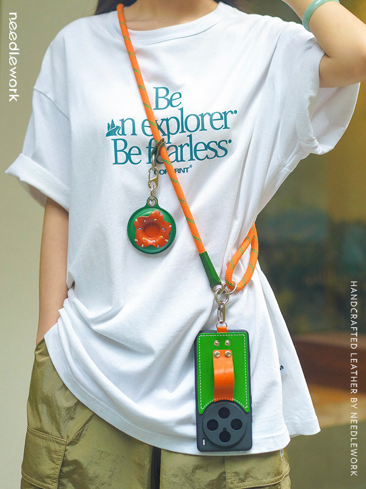 NEEDLEWORK Leather hanging neck strap phone case for vivo X200/X300/Pro