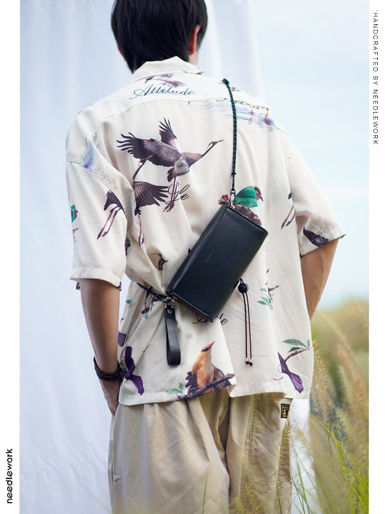 NEEDLEWORK Classic retro creative Leather multifunctional storage bag