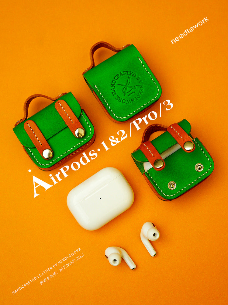 NEEDLEWORK Leather AirPods Cases British Postman Style