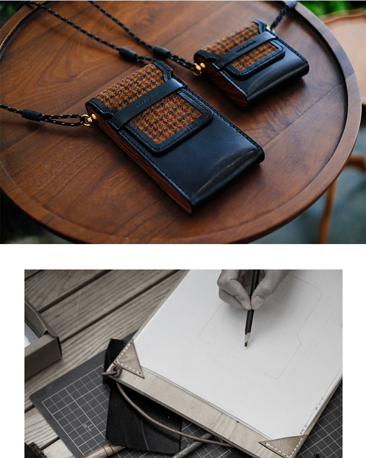 NEEDLEWORK Leather vintage phone bag multifunctional storage bag