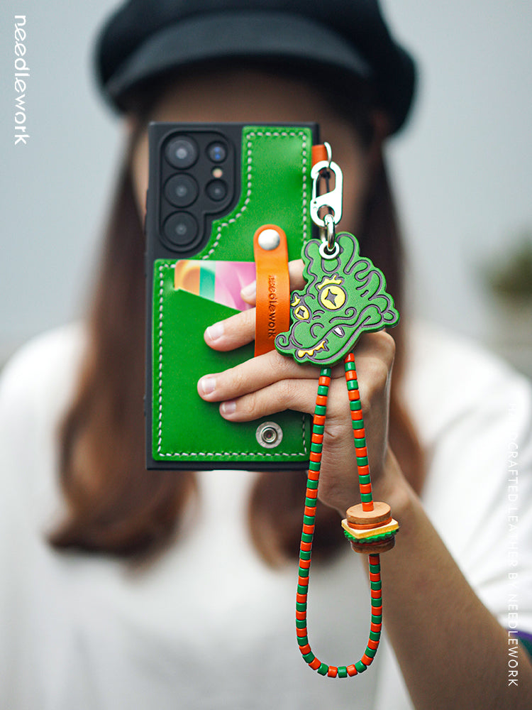 NEEDLEWORK Handcrafted Leather card holder phone case for Samsung Galaxy S22/S23/S24/S25 Ultra