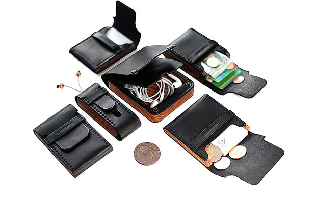 NEEDLEWORK Retro Leather Cigarette cases multifunctional storage bag