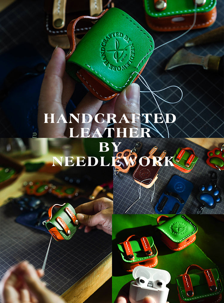 NEEDLEWORK Leather AirPods Cases British Postman Style