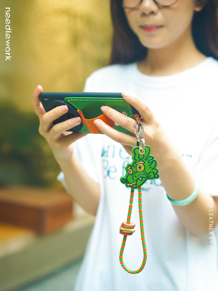 NEEDLEWORK Leather hanging neck strap phone case for vivo X200/X300/Pro