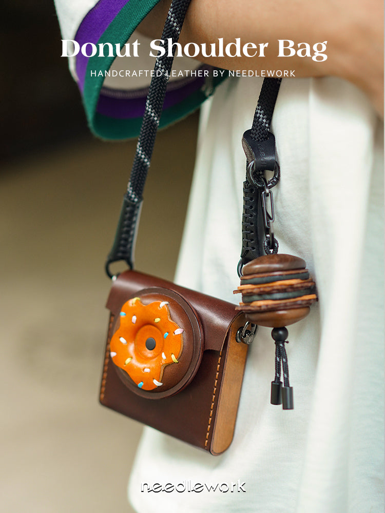 NEEDLEWORK Leather Donut phone bag for all phone models
