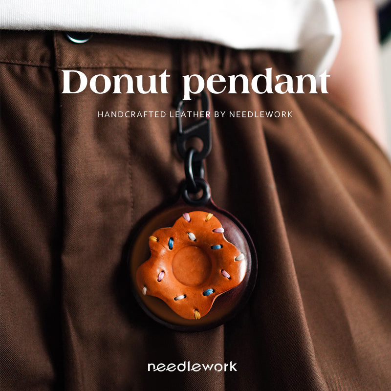 NEEDLEWORK Leather Donuts holder phone case for iPhone 11-16