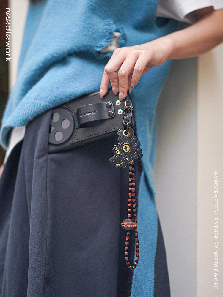 NEEDLEWORK Leather hanging neck strap phone case for vivo X200/X300/Pro