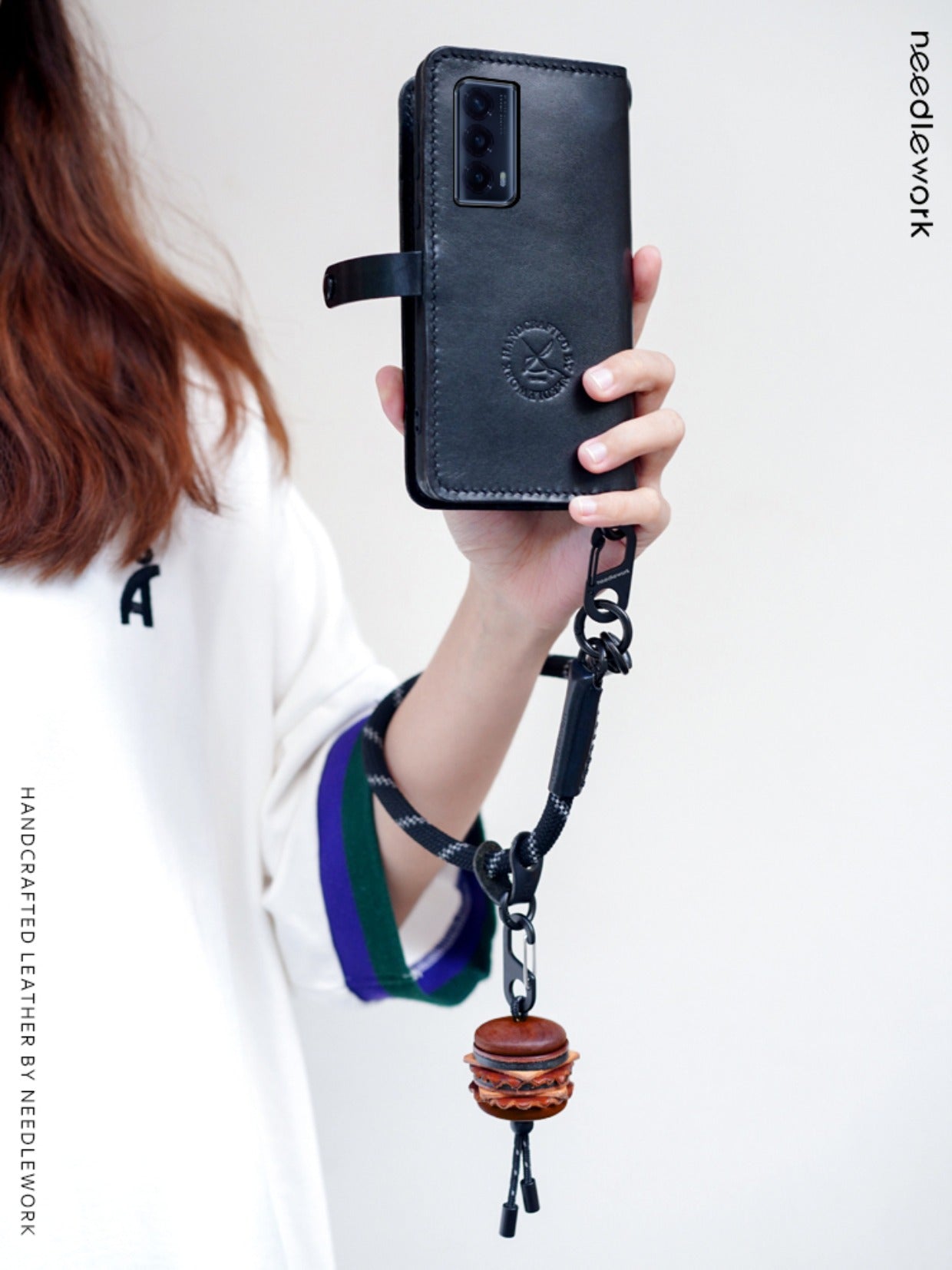 NEEDLEWORK Handcrafted Leather Galaxy Z Fold 5/Fold 6/Fold 7 Flip Cover Wallet Phone Case