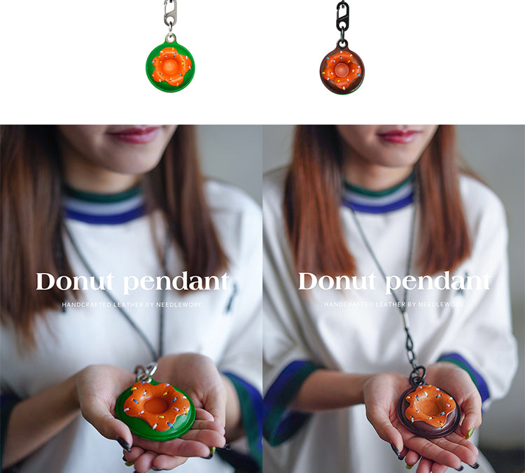 NEEDLEWORK Handcrafted creative cute donuts pendant