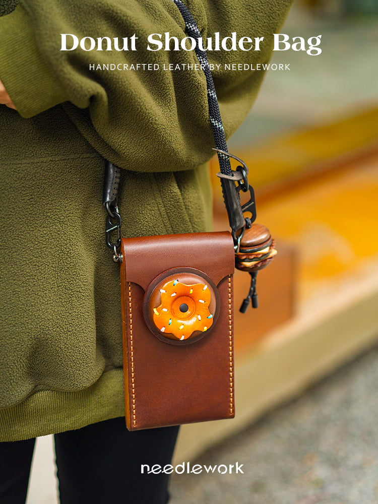 NEEDLEWORK Leather Donut phone bag for all phone models