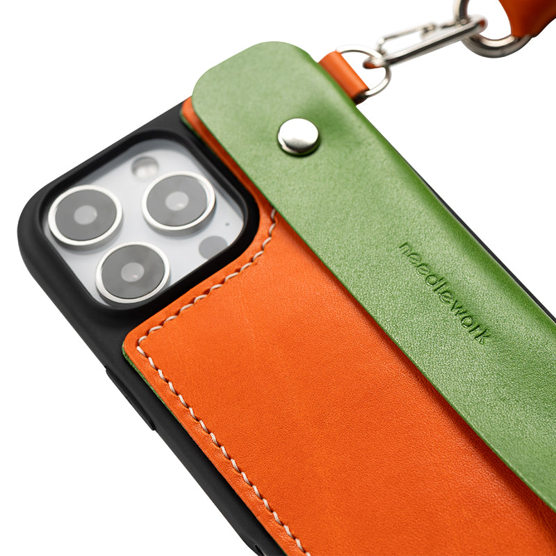 NEEDLEWORK Leather Purse Phone Case for iPhone 11-16 with Strap
