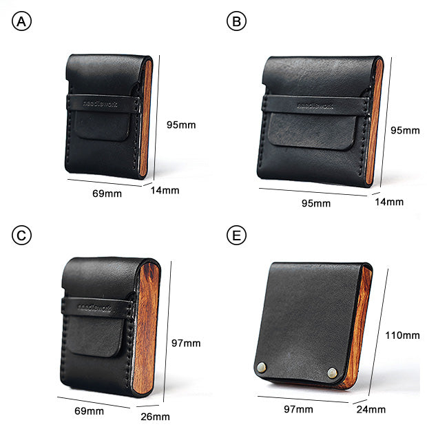NEEDLEWORK Retro Leather Cigarette cases multifunctional storage bag