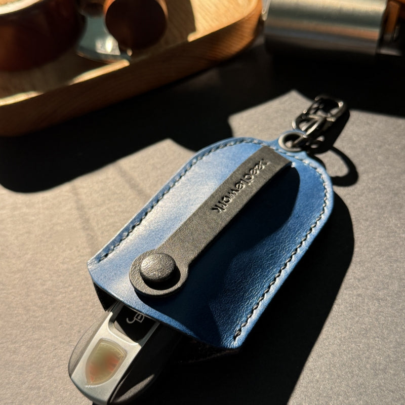 NEEDLEWORK Handcrafted Leather Keychain Universal fit Car Key Cover