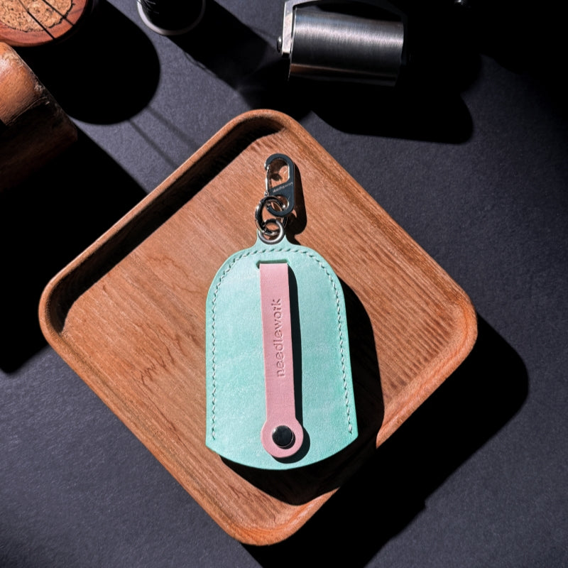 NEEDLEWORK Handcrafted Leather Keychain Universal fit Car Key Cover