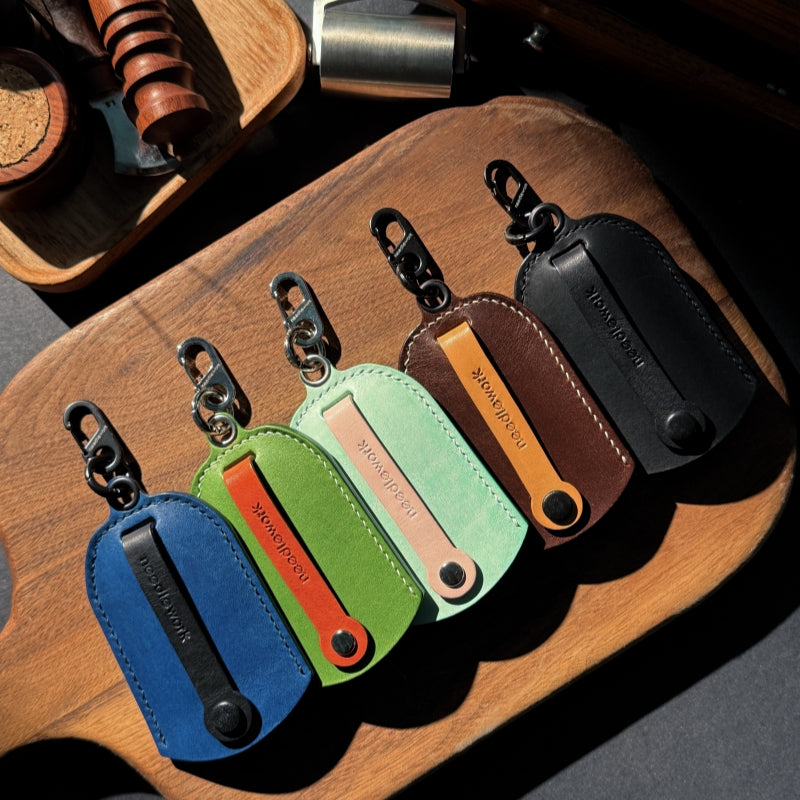 NEEDLEWORK Handcrafted Leather Keychain Universal fit Car Key Cover