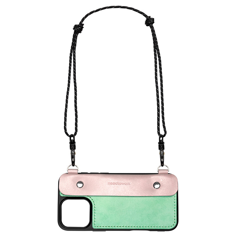 NEEDLEWORK Leather Purse Phone Case for iPhone 11-16 with Strap