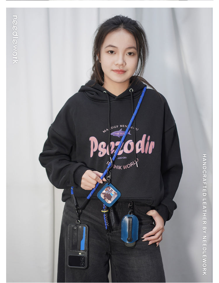 NEEDLEWORK Handcrafted Leather Keychain Universal fit Car Key Cover