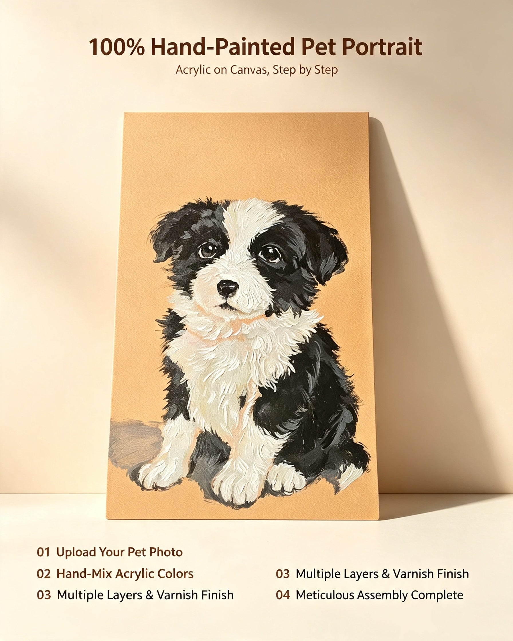 NEEDLEWORK Hand-Painted Leather Pet Customization Phone Case