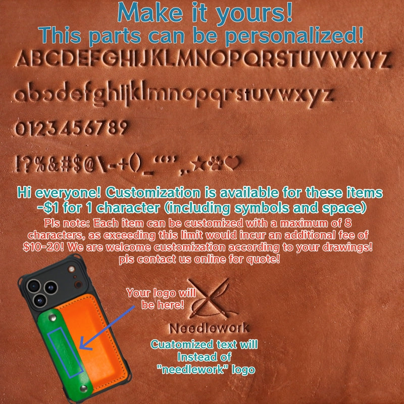 $1 Customization available—personalize with any letters, patterns, or logos via steel stamping