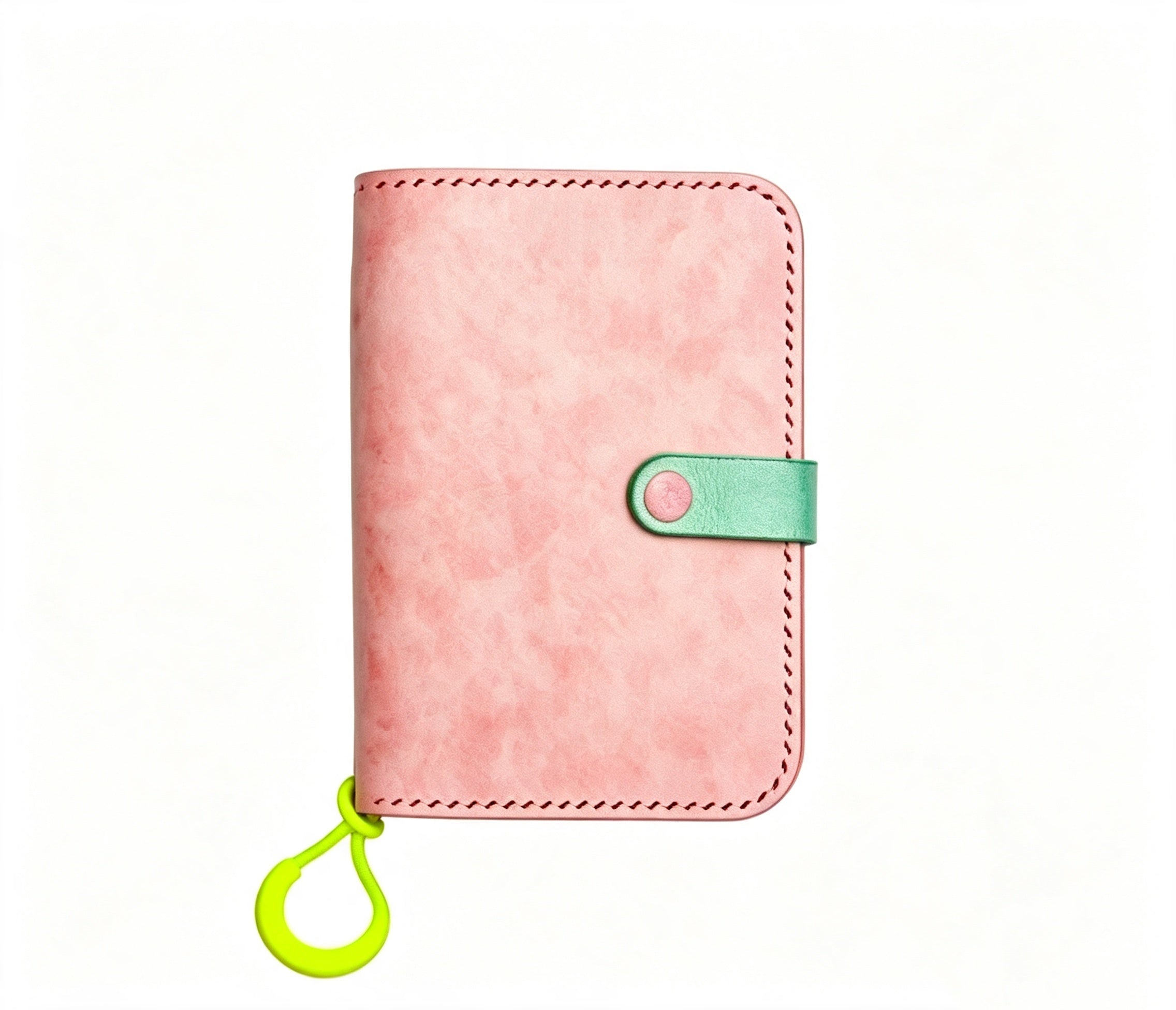 Samsung Galaxy Z Fold8 Leather Wallet Mint-pink Case with Photo Window & Strap