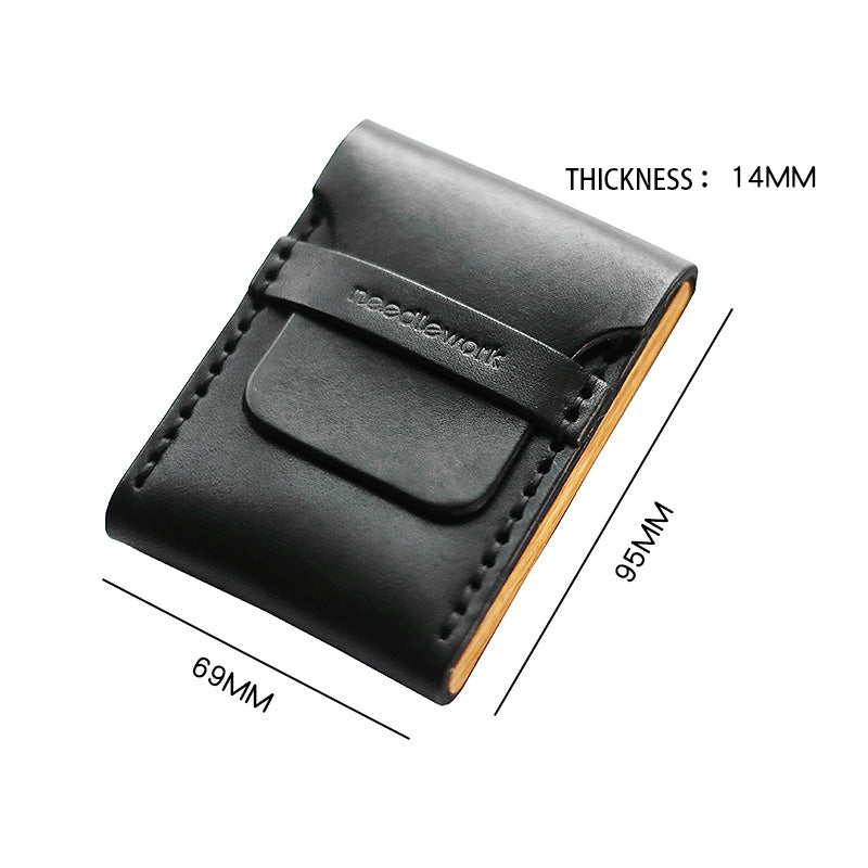 NEEDLEWORK Retro Leather Cigarette cases multifunctional storage bag