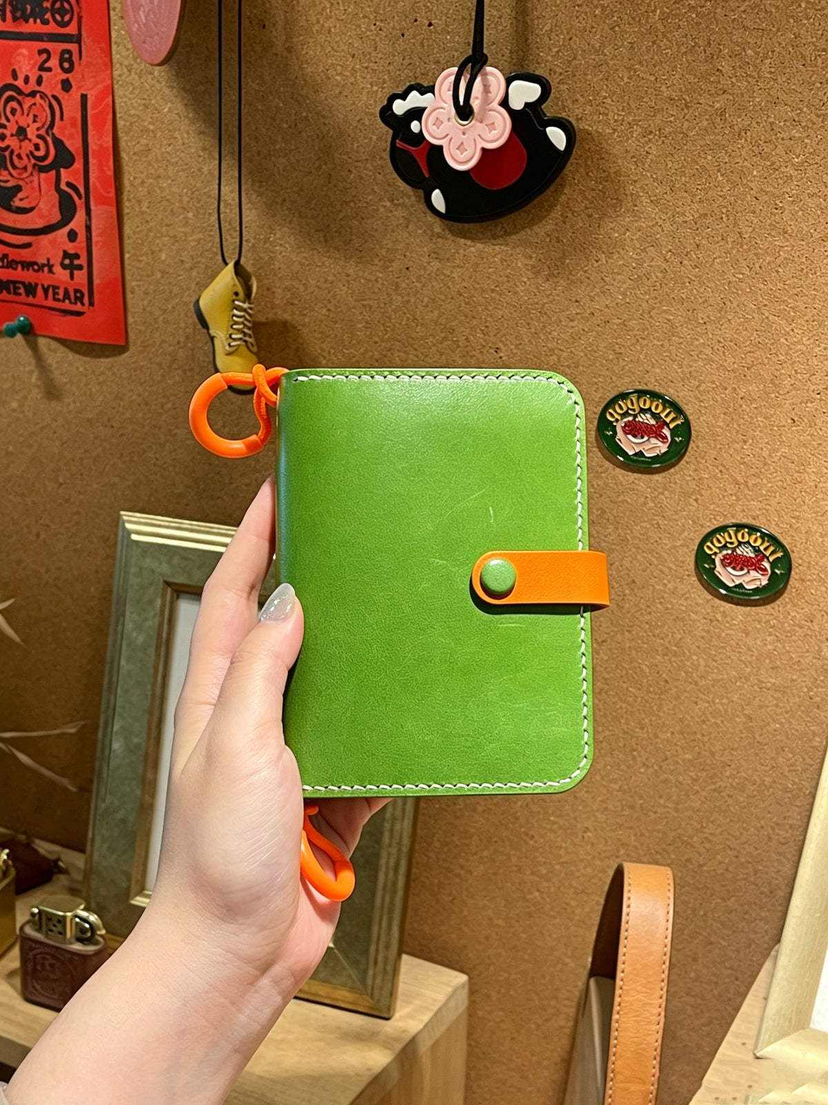 Hand-Stitched Italian Leather Crossbody Wallet for iPhone 18 fold ultra