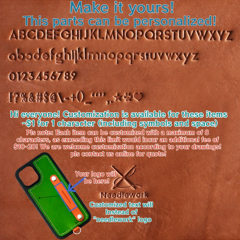 $1 Customization available—personalize with any letters, patterns, or logos via steel stamping