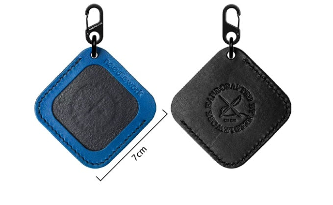 NEEDLEWORK Leather Photo Tag Keychain with Carabiner Clip for Custom Picture