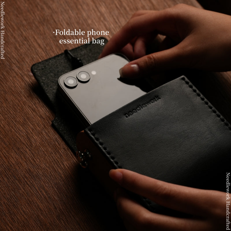 NEEDLEWORK Classic retro creative Leather multifunctional storage bag