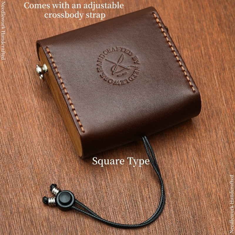 NEEDLEWORK Classic retro creative Leather multifunctional storage bag