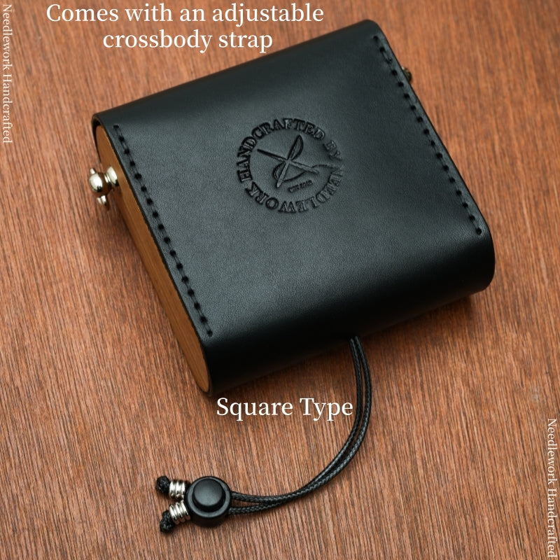 NEEDLEWORK Classic retro creative Leather multifunctional storage bag