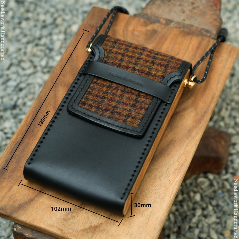 NEEDLEWORK Leather vintage phone bag multifunctional storage bag