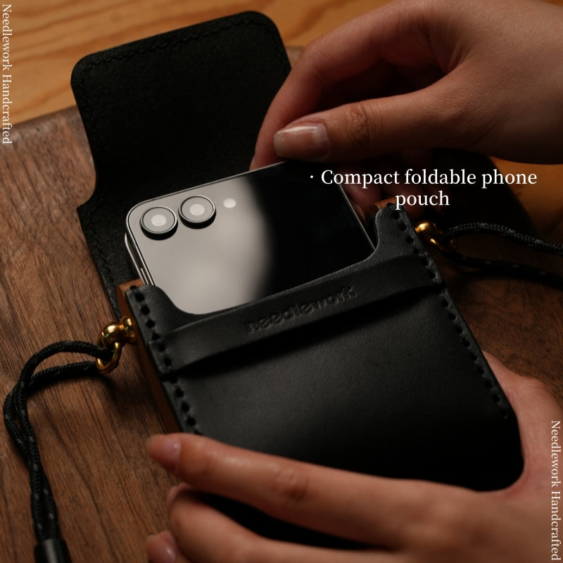 NEEDLEWORK Leather vintage phone bag multifunctional storage bag