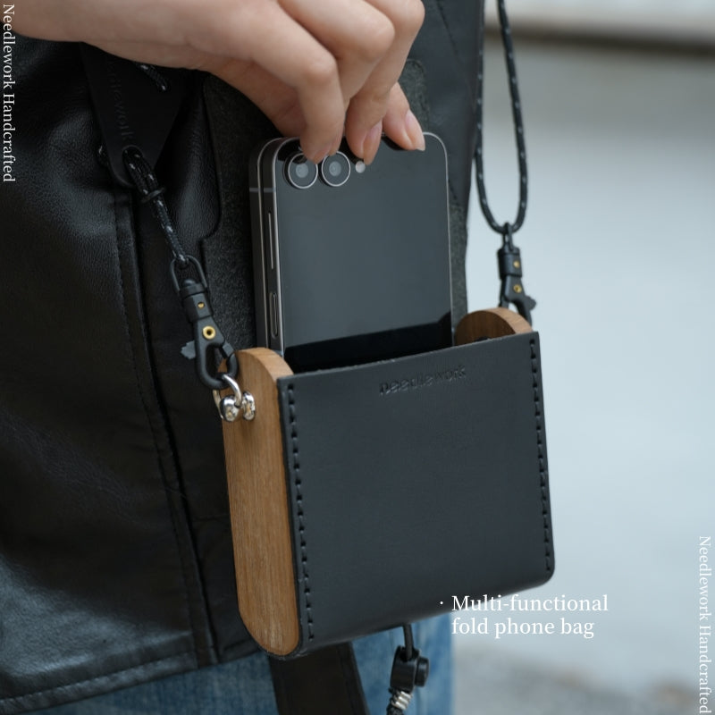 NEEDLEWORK Classic retro creative Leather multifunctional storage bag