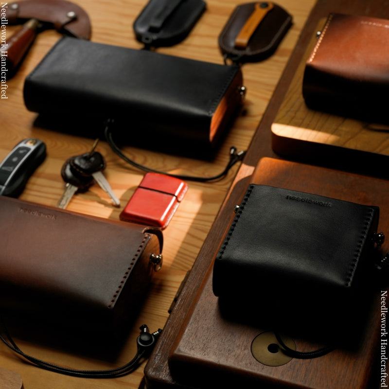 NEEDLEWORK Classic retro creative Leather multifunctional storage bag