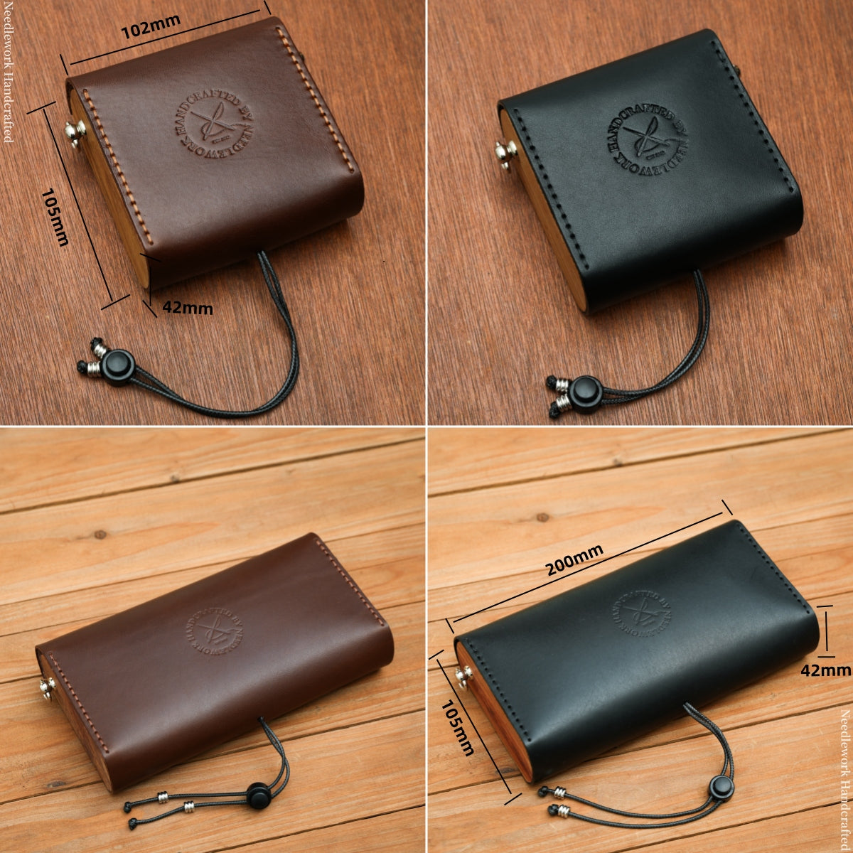 NEEDLEWORK Classic retro creative Leather multifunctional storage bag