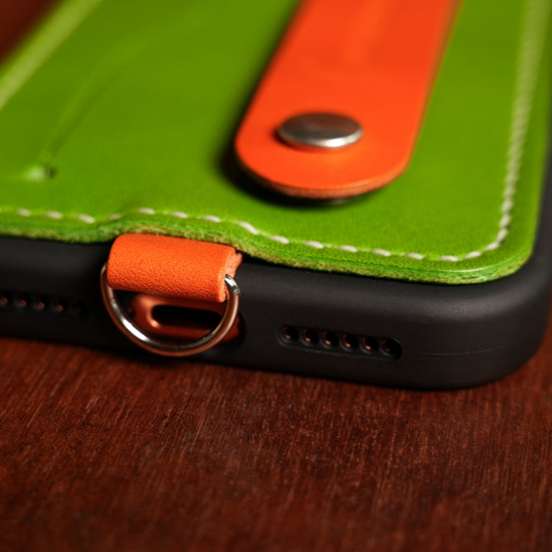 NEEDLEWORK Leather card holder hanging neck strap phone case for iPhone 17 Pro/Pro Max