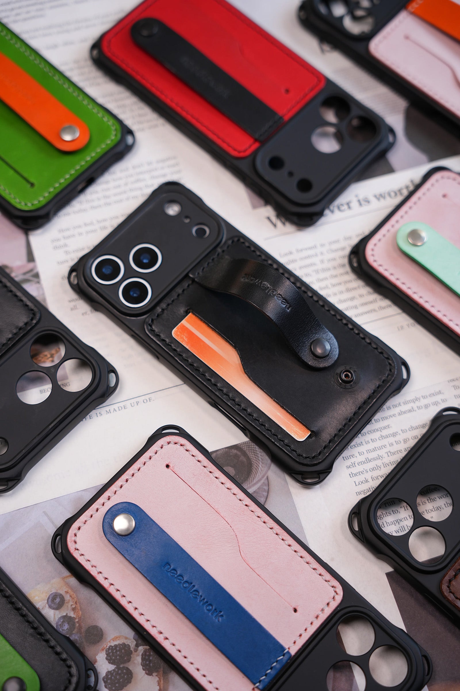 New Arrivals! Needlework iPhone 17 Series card holder phone case