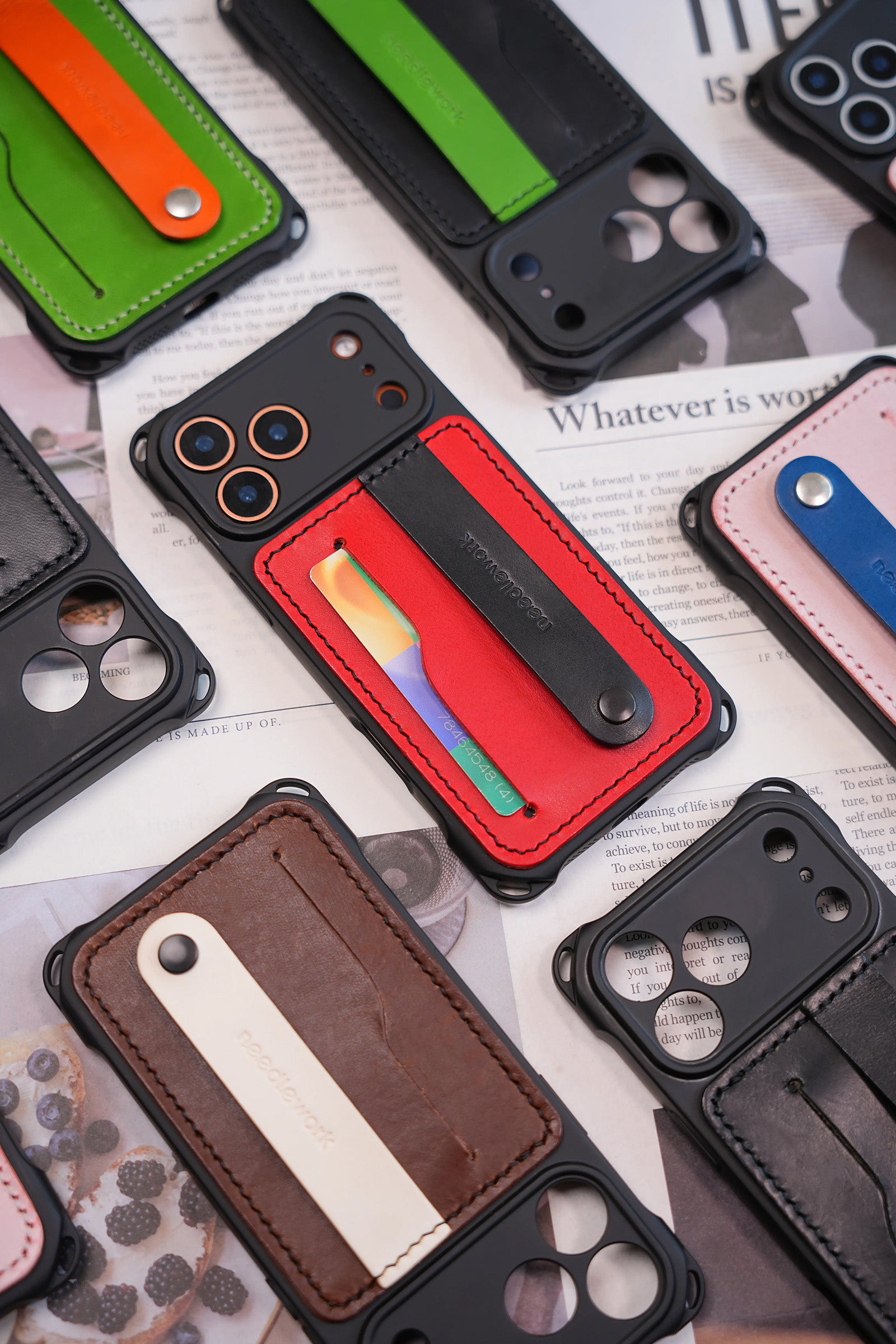 New Arrivals! Needlework iPhone 17 Series card holder phone case