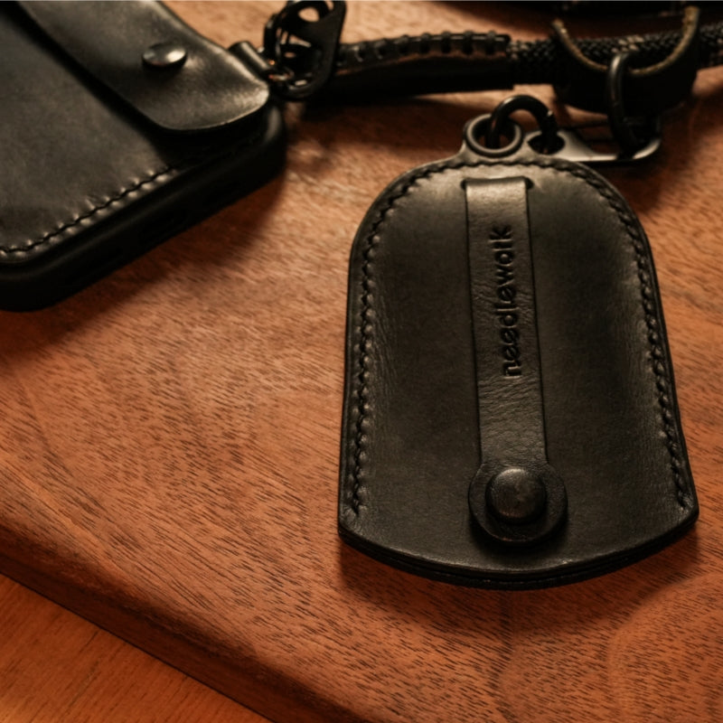 Stylish Kit! Needlework Classic black iPhone 11-16 Series Wallet Phone Case Set