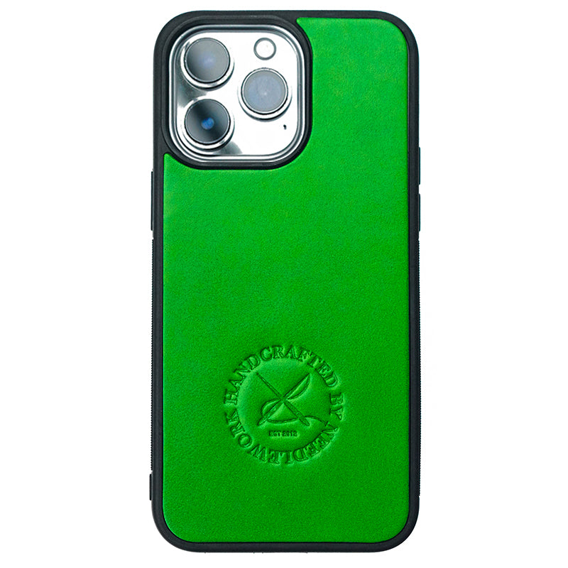 NEEDLEWORK Retro Leather Stamp Logo Phone Case with strap
