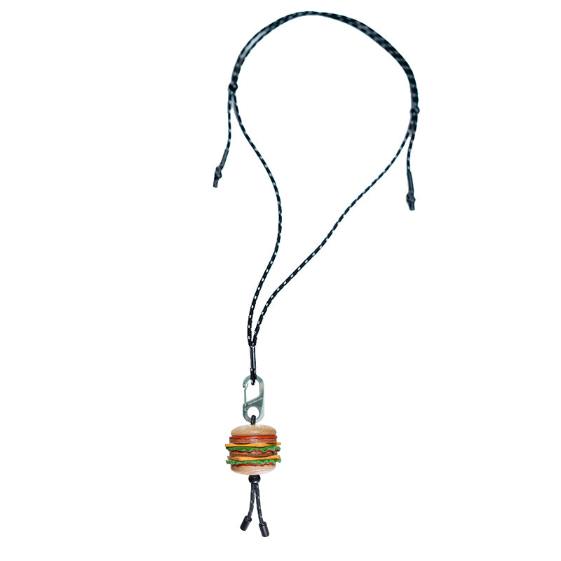 NEEDLEWORK Handcrafted  creative cute hamburger pendant